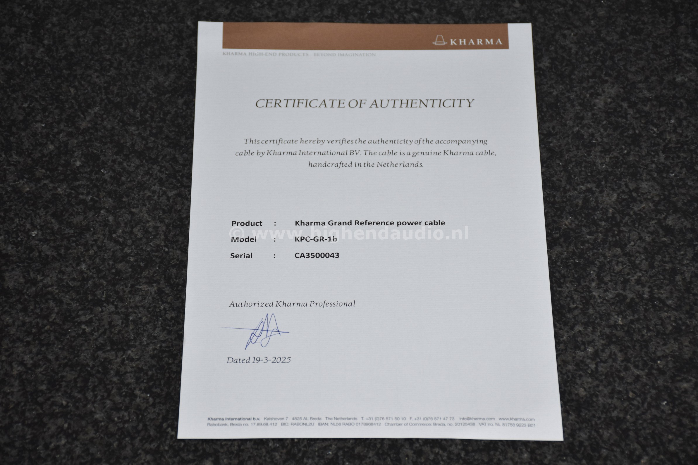 Kharma-KPCGR1b-2m-CA3500043-certificate_wm